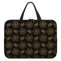Merry Christmas Poinsettia Pattern Print Laptop Sleeve With Handle