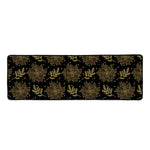 Merry Christmas Poinsettia Pattern Print Long Kitchen Mat