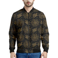 Merry Christmas Poinsettia Pattern Print Men's Bomber Jacket