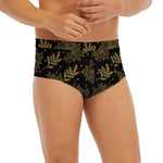 Merry Christmas Poinsettia Pattern Print Men's Briefs