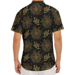 Merry Christmas Poinsettia Pattern Print Men's Deep V-Neck Shirt