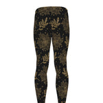 Merry Christmas Poinsettia Pattern Print Men's leggings