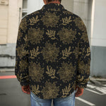 Merry Christmas Poinsettia Pattern Print Men's Shirt Jacket