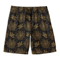 Merry Christmas Poinsettia Pattern Print Men's Swim Trunks