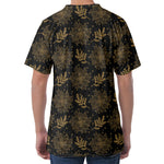 Merry Christmas Poinsettia Pattern Print Men's Velvet T-Shirt