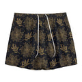 Merry Christmas Poinsettia Pattern Print Mesh Shorts