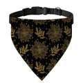Merry Christmas Poinsettia Pattern Print Over The Collar Dog Bandana