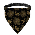 Merry Christmas Poinsettia Pattern Print Over The Collar Dog Bandana