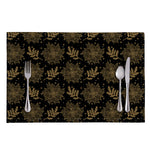 Merry Christmas Poinsettia Pattern Print Placemat