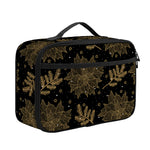 Merry Christmas Poinsettia Pattern Print Portable Lunch Bag
