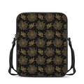 Merry Christmas Poinsettia Pattern Print Rectangular Crossbody Bag