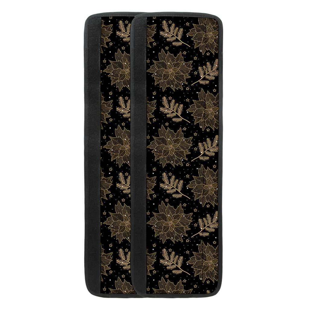 Merry Christmas Poinsettia Pattern Print Refrigerator Handle Covers