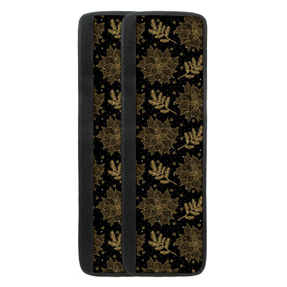 Merry Christmas Poinsettia Pattern Print Refrigerator Handle Covers