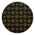Merry Christmas Poinsettia Pattern Print Round Blanket
