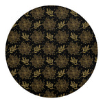 Merry Christmas Poinsettia Pattern Print Round Blanket