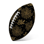 Merry Christmas Poinsettia Pattern Print Rugby Ball