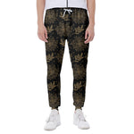 Merry Christmas Poinsettia Pattern Print Scuba Joggers
