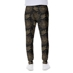 Merry Christmas Poinsettia Pattern Print Scuba Joggers