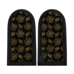 Merry Christmas Poinsettia Pattern Print Skillet Handle Cover