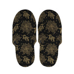 Merry Christmas Poinsettia Pattern Print Slippers