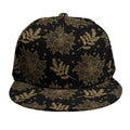 Merry Christmas Poinsettia Pattern Print Snapback Cap
