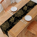 Merry Christmas Poinsettia Pattern Print Table Runner