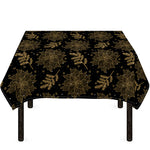 Merry Christmas Poinsettia Pattern Print Tablecloth