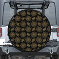 Merry Christmas Poinsettia Pattern Print Tire Cover