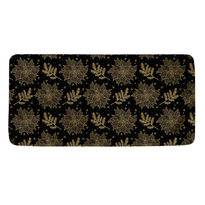 Merry Christmas Poinsettia Pattern Print Towel