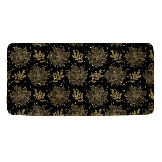 Merry Christmas Poinsettia Pattern Print Towel