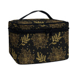 Merry Christmas Poinsettia Pattern Print Travel Makeup Bag