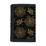 Merry Christmas Poinsettia Pattern Print Trifold Wallet