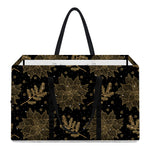 Merry Christmas Poinsettia Pattern Print Utility Tote Bag