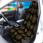Merry Christmas Poinsettia Pattern Print Waterproof Car Seat Cover