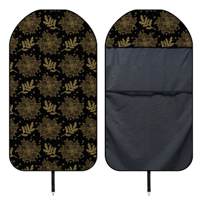 Merry Christmas Poinsettia Pattern Print Waterproof Car Seat Cover