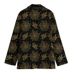 Merry Christmas Poinsettia Pattern Print Women's Cotton Blazer