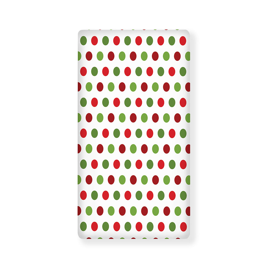 Merry Christmas Polka Dot Pattern Print Baby Crib Sheet