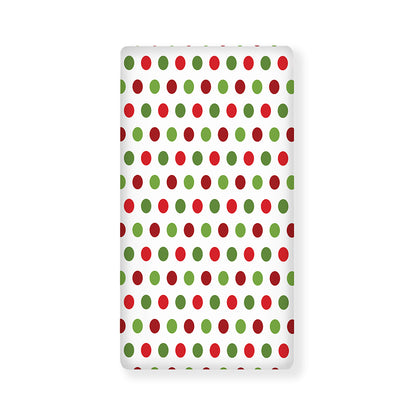 Merry Christmas Polka Dot Pattern Print Baby Crib Sheet