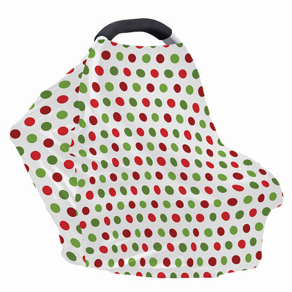 Merry Christmas Polka Dot Pattern Print Baby Seat Cover