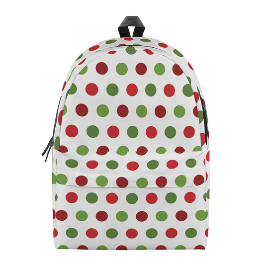 Merry Christmas Polka Dot Pattern Print Backpack