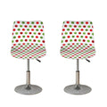Merry Christmas Polka Dot Pattern Print Bar Stool Covers