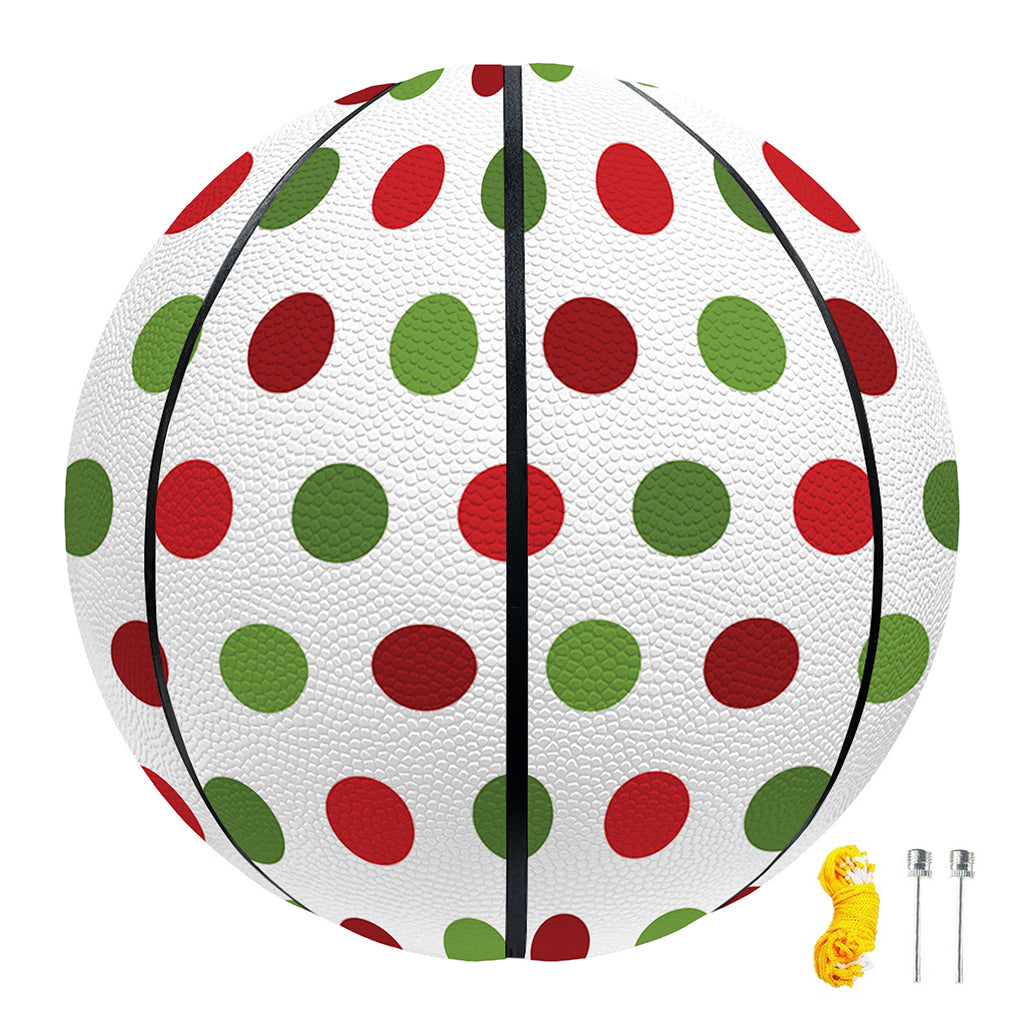 Merry Christmas Polka Dot Pattern Print Basketball