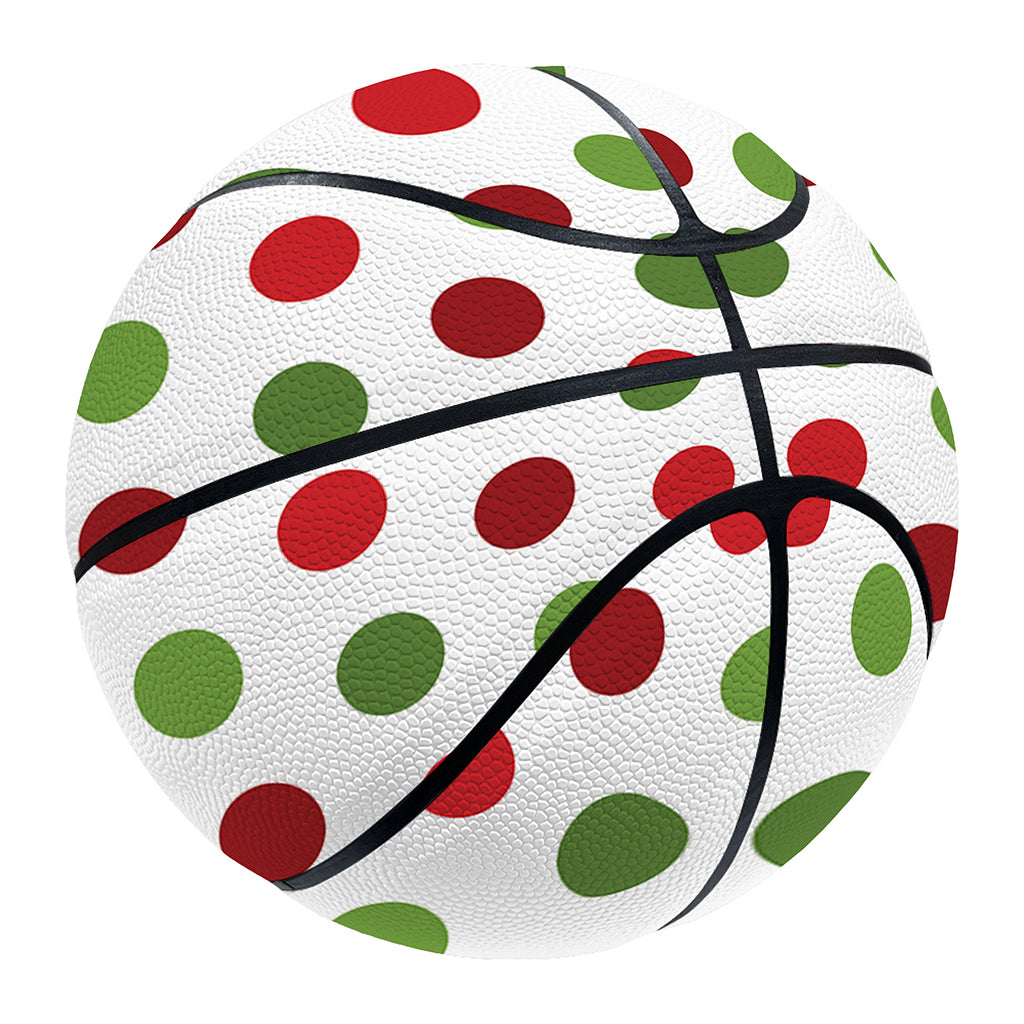 Merry Christmas Polka Dot Pattern Print Basketball