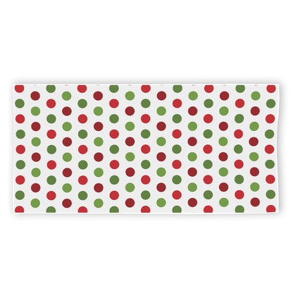 Merry Christmas Polka Dot Pattern Print Beach Towel