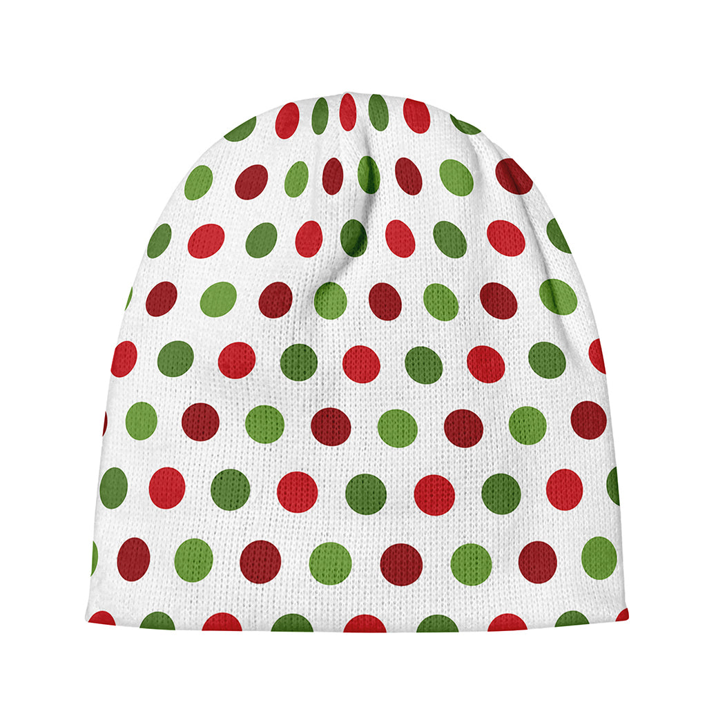 Merry Christmas Polka Dot Pattern Print Beanie