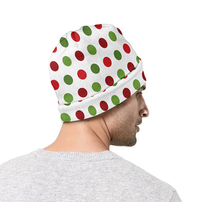 Merry Christmas Polka Dot Pattern Print Beanie