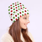 Merry Christmas Polka Dot Pattern Print Beanie