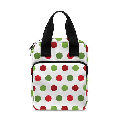 Merry Christmas Polka Dot Pattern Print Bible Tote Bag