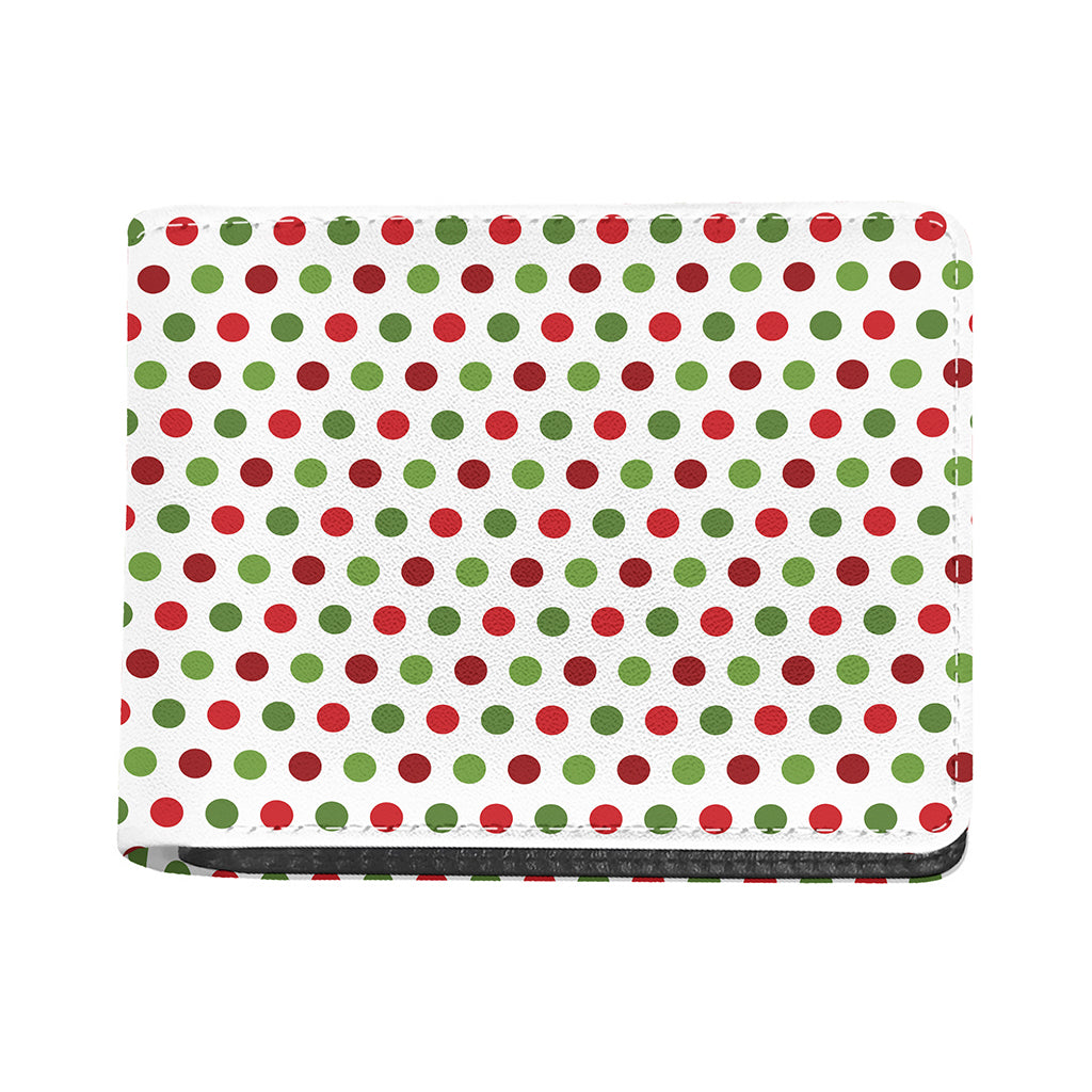 Merry Christmas Polka Dot Pattern Print Bifold Wallet