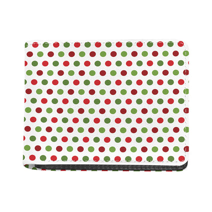 Merry Christmas Polka Dot Pattern Print Bifold Wallet